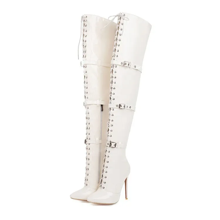 12CM thigh high boots