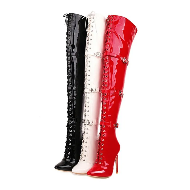 12CM thigh high boots