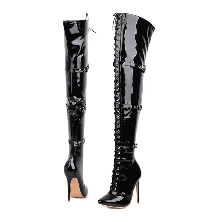 12CM thigh high boots