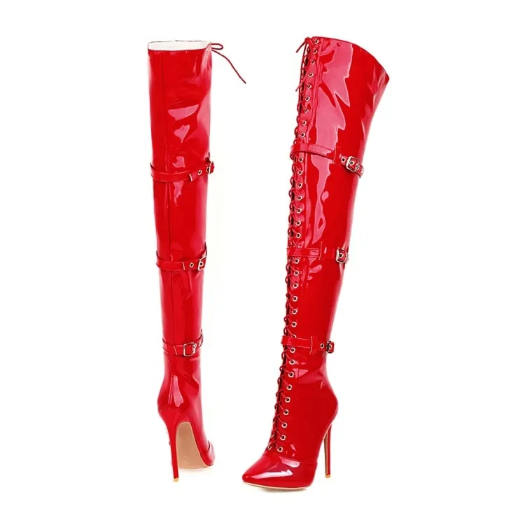 12CM thigh high boots