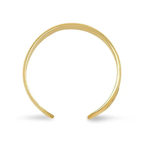 14k Yellow Gold 3mm Wide High Polish Toe Ring
