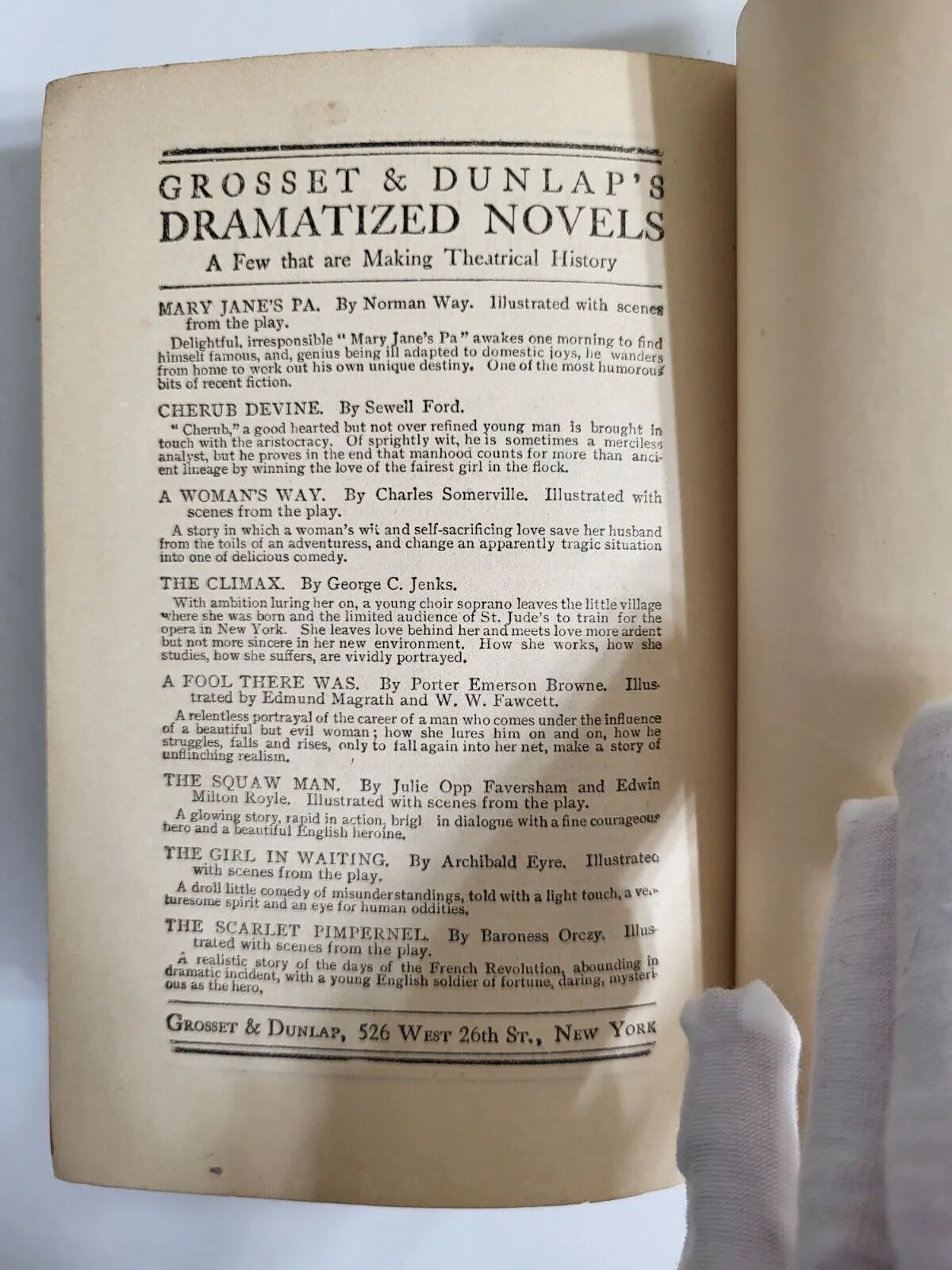 1910 JANE EYRE Charlotte Bronte, Grosset & Dunlap hardcover