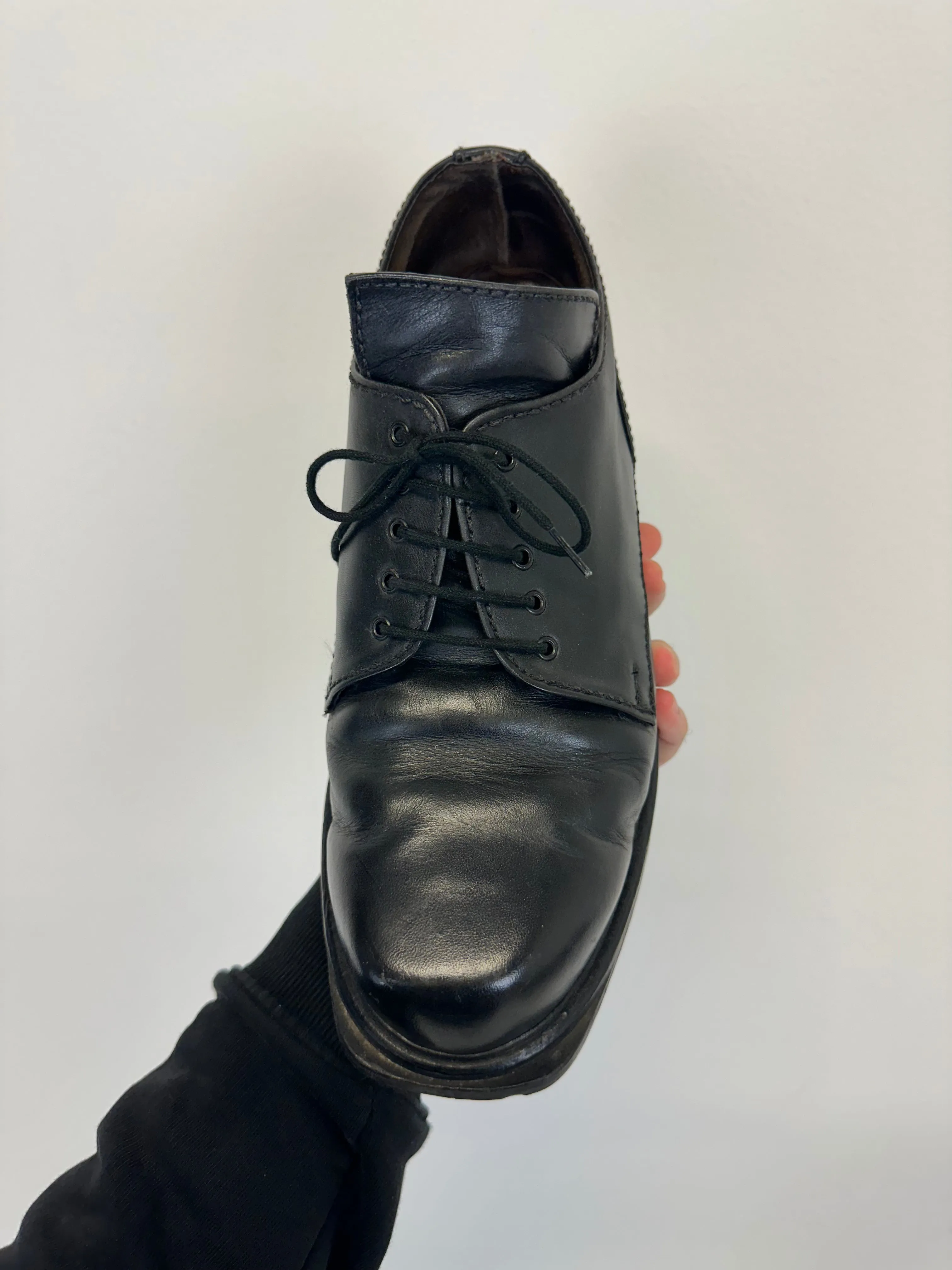 1996 Dirk Bikkembergs square toe vintage derby leather boots