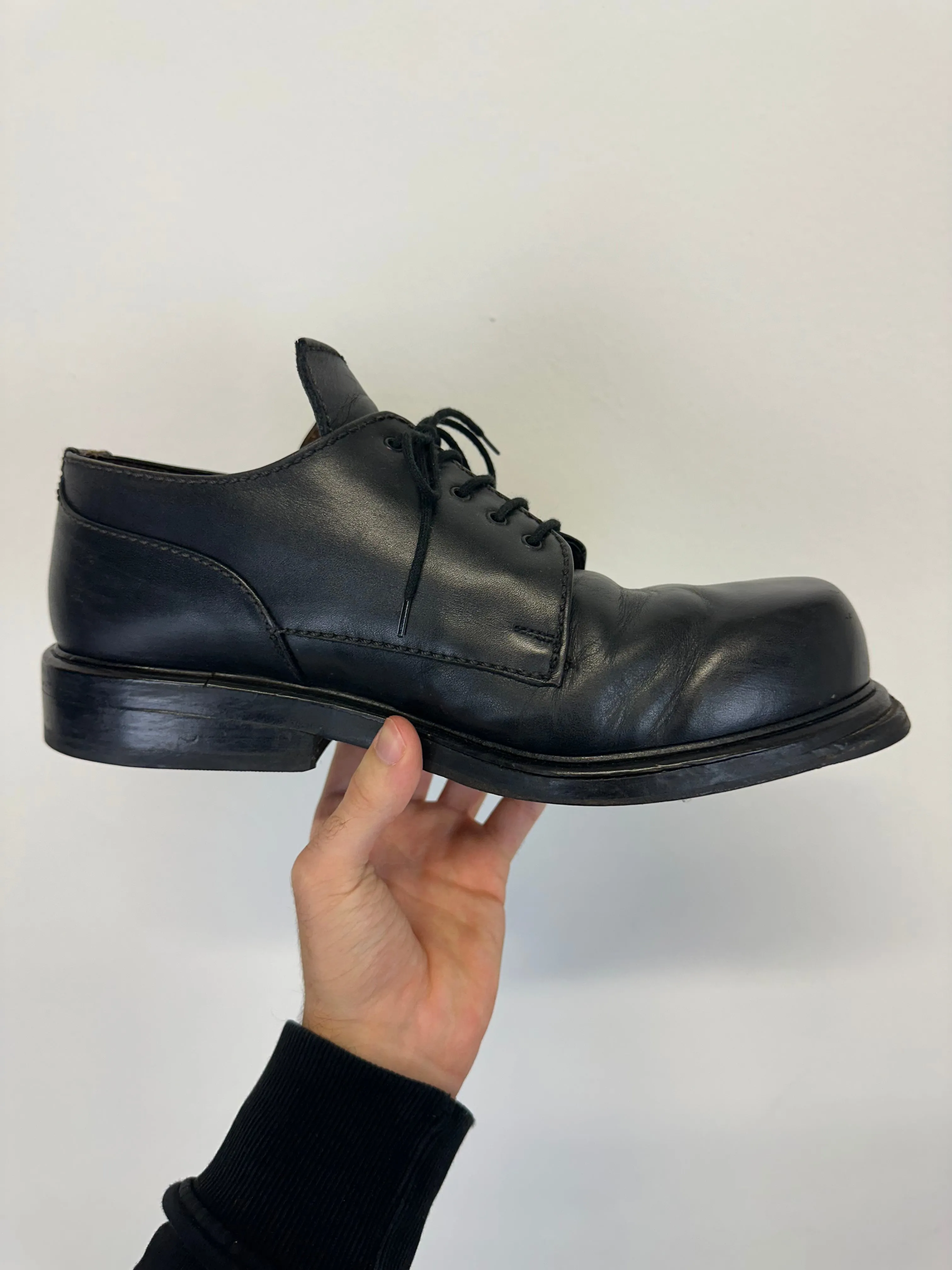 1996 Dirk Bikkembergs square toe vintage derby leather boots