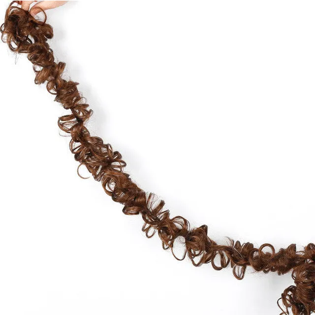 23" Long Curly Hair Open End Scrunchie Wrap Hairpiece Bun Maker