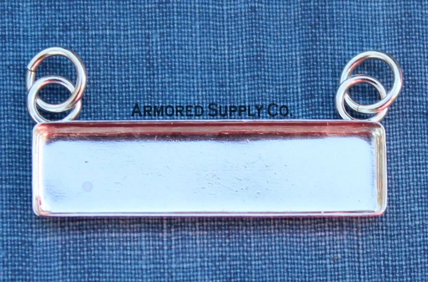 28x7mm Rectangle Bezel Double Bail Pendant Blank Mounting