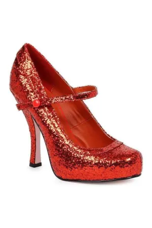 423-CANDY Costume Pump | Red Glitter