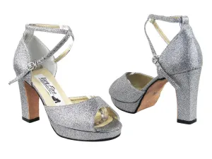 6012Platform Black_Silver Glitter Satin