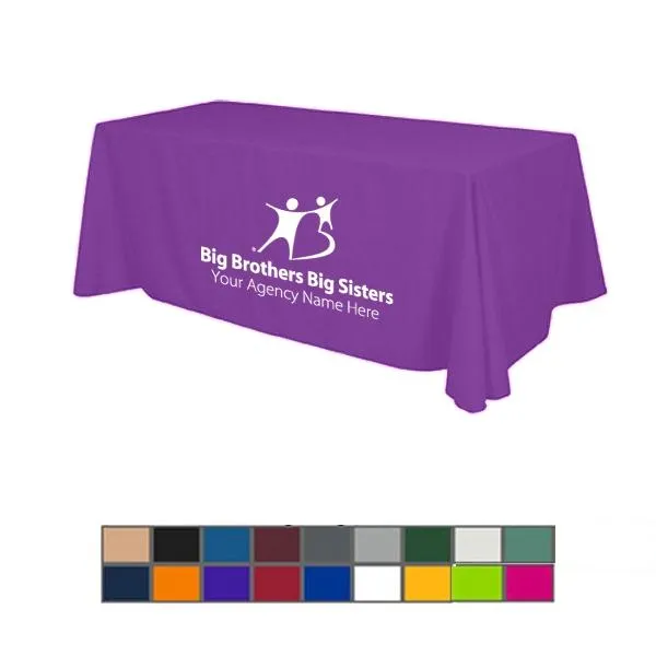 8ft  Table Cover 4 sided ( closed back )