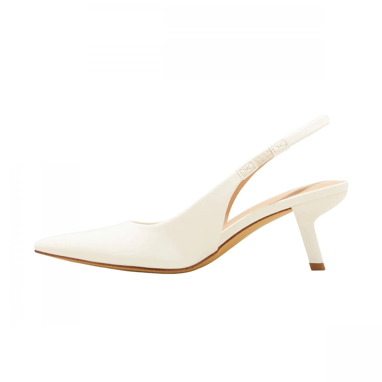 A New Day Aubrey Slingback Heels with Memory Foam Insole Cream Off White 8.5M
