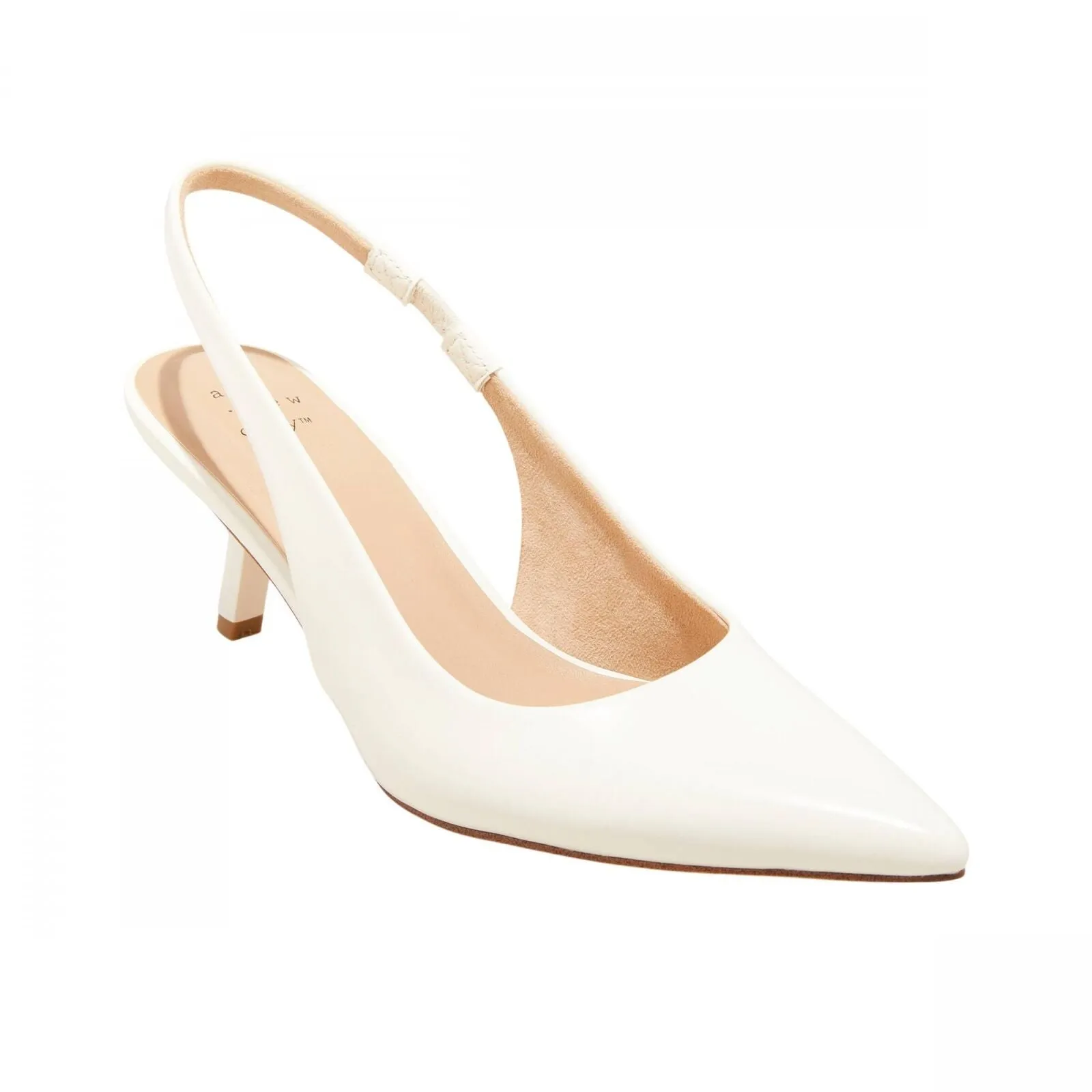A New Day Aubrey Slingback Heels with Memory Foam Insole Cream Off White 8.5M
