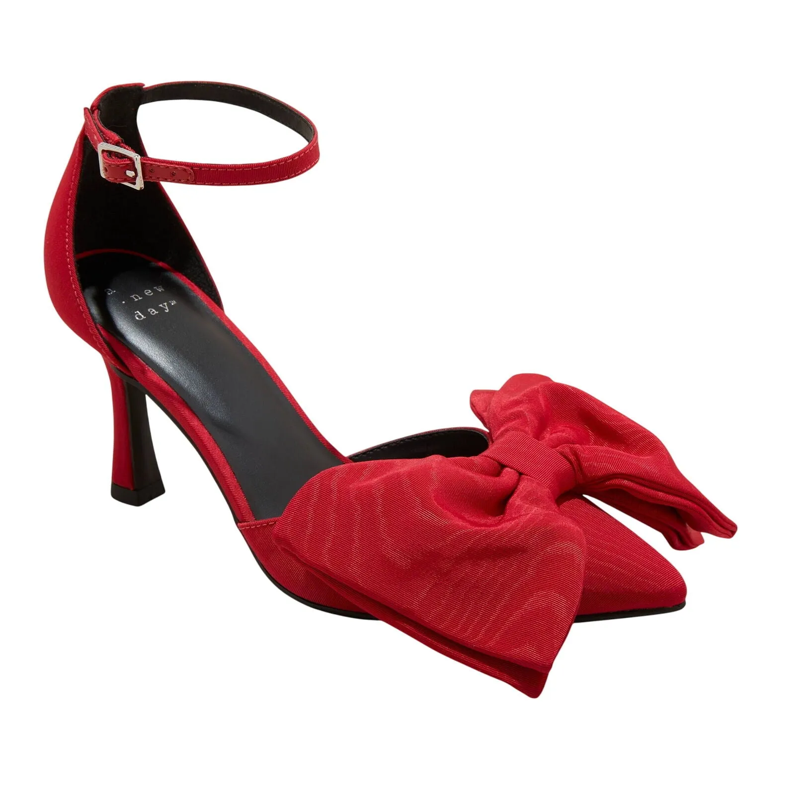 A New Day Womens Grace Bow Pumps with Memory Foam Insole 90972787 Red 8M