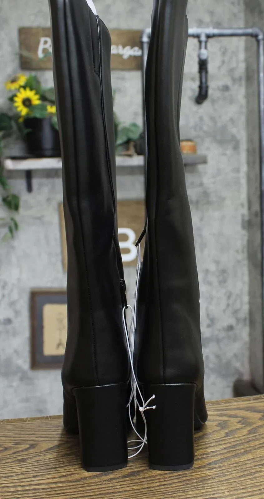 A New Day Womens Livia Wide Calf Stovepipe Tall Boots 90975005 Black 5M-WC
