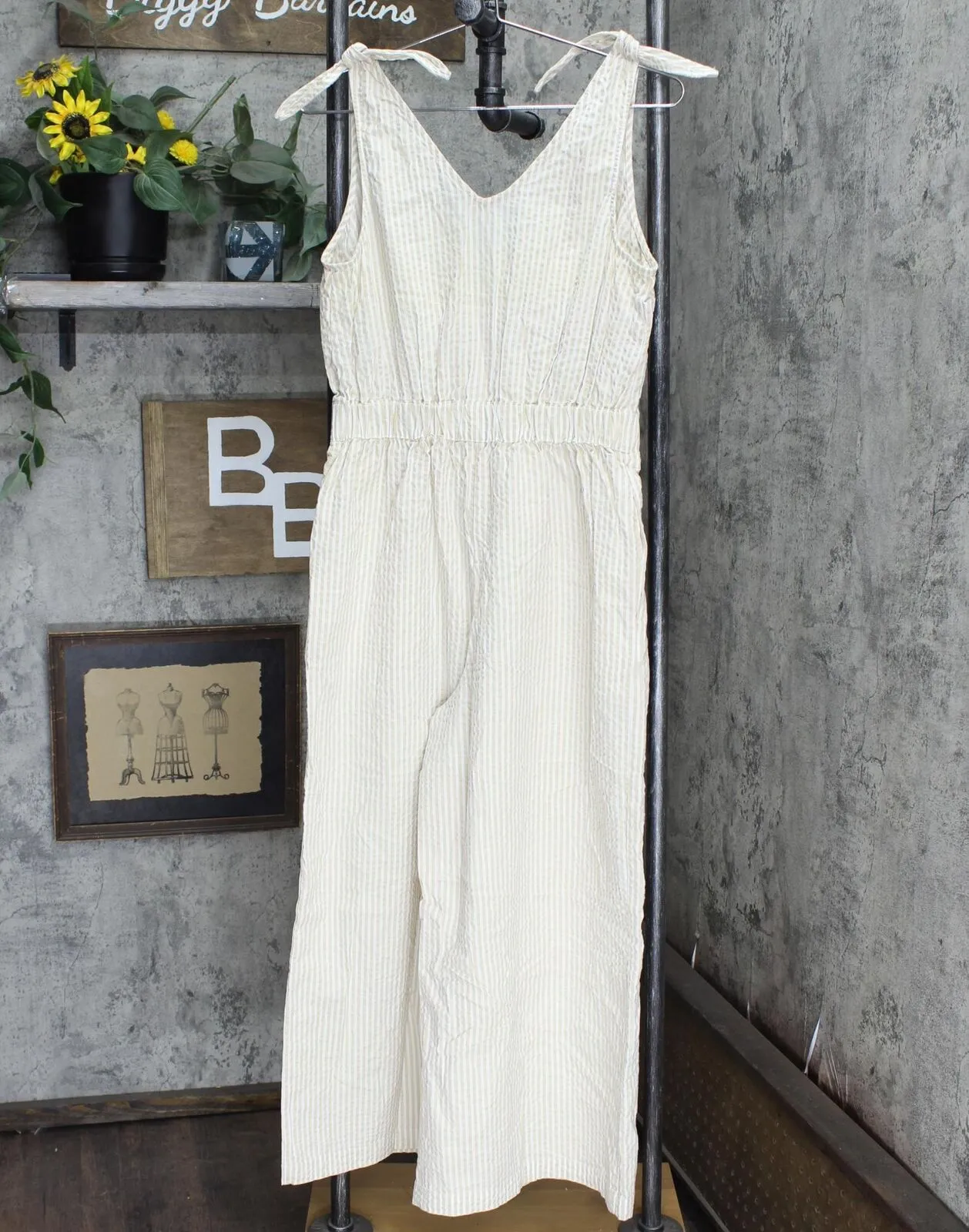 A New Day Women's Striped Sleeveless Seersucker Jumpsuit 79147953