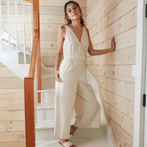 A New Day Women's Striped Sleeveless Seersucker Jumpsuit 79147953