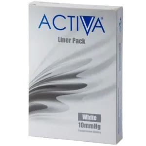 Activa Stocking Liner Small White Closed Toe 10mmHg x 3