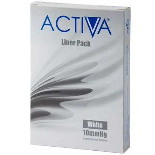 Activa Stocking Liner Small White Closed Toe 10mmHg x 3