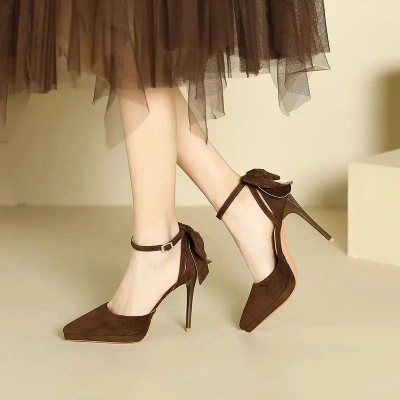 'Adhara' Ankle Strap Stiletto Heels