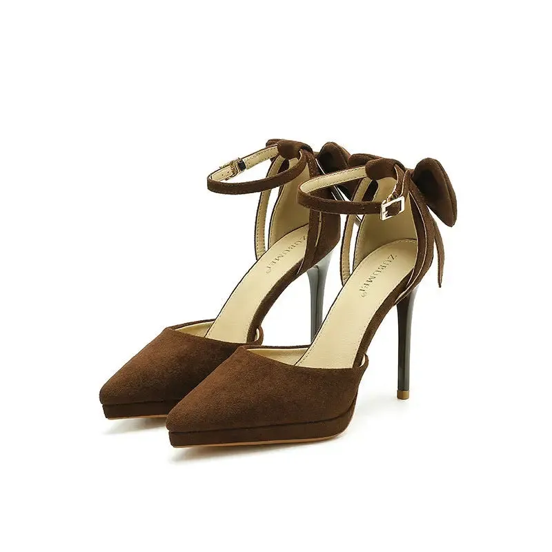 'Adhara' Ankle Strap Stiletto Heels