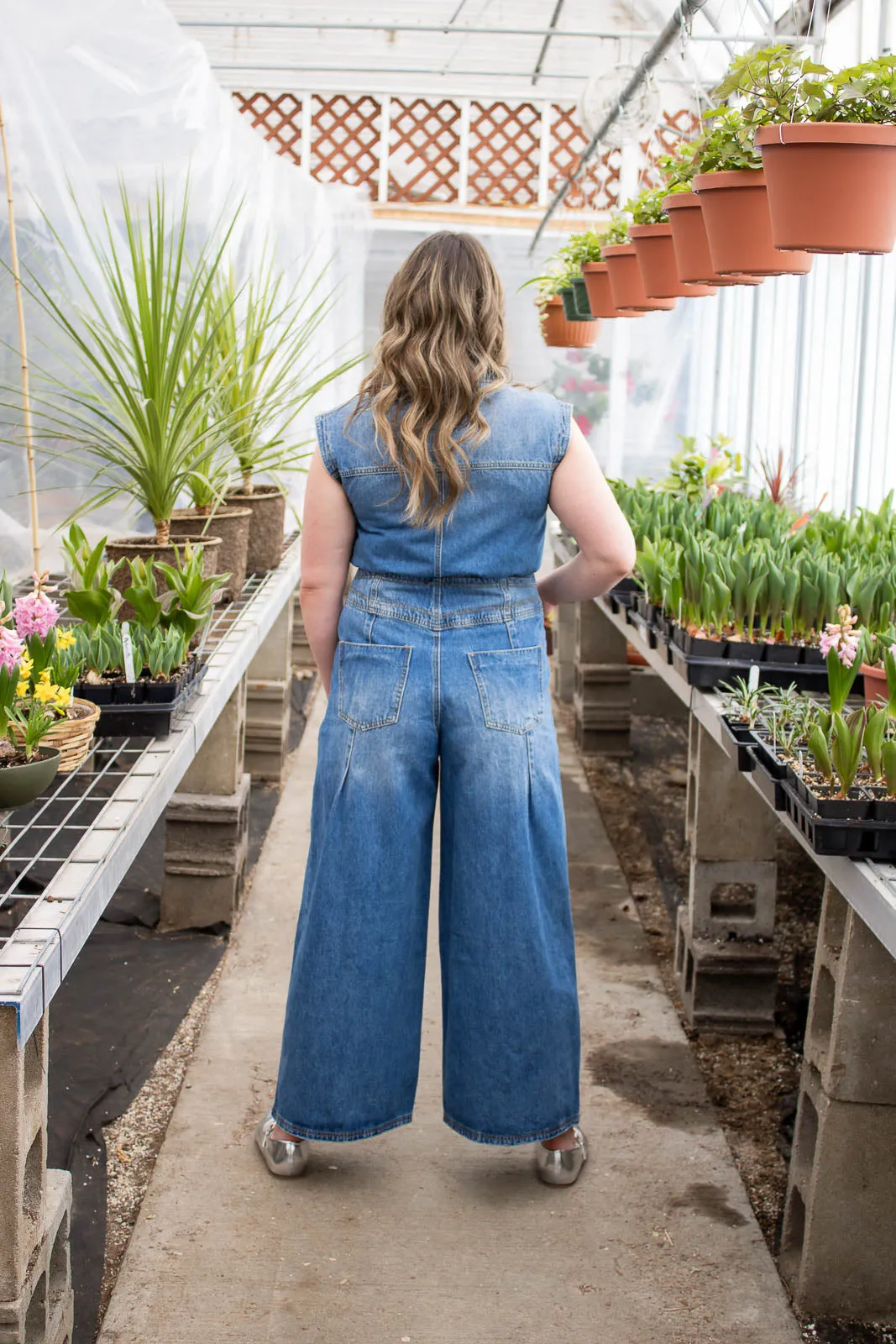Aldine Denim Sleeveless Jumpsuit