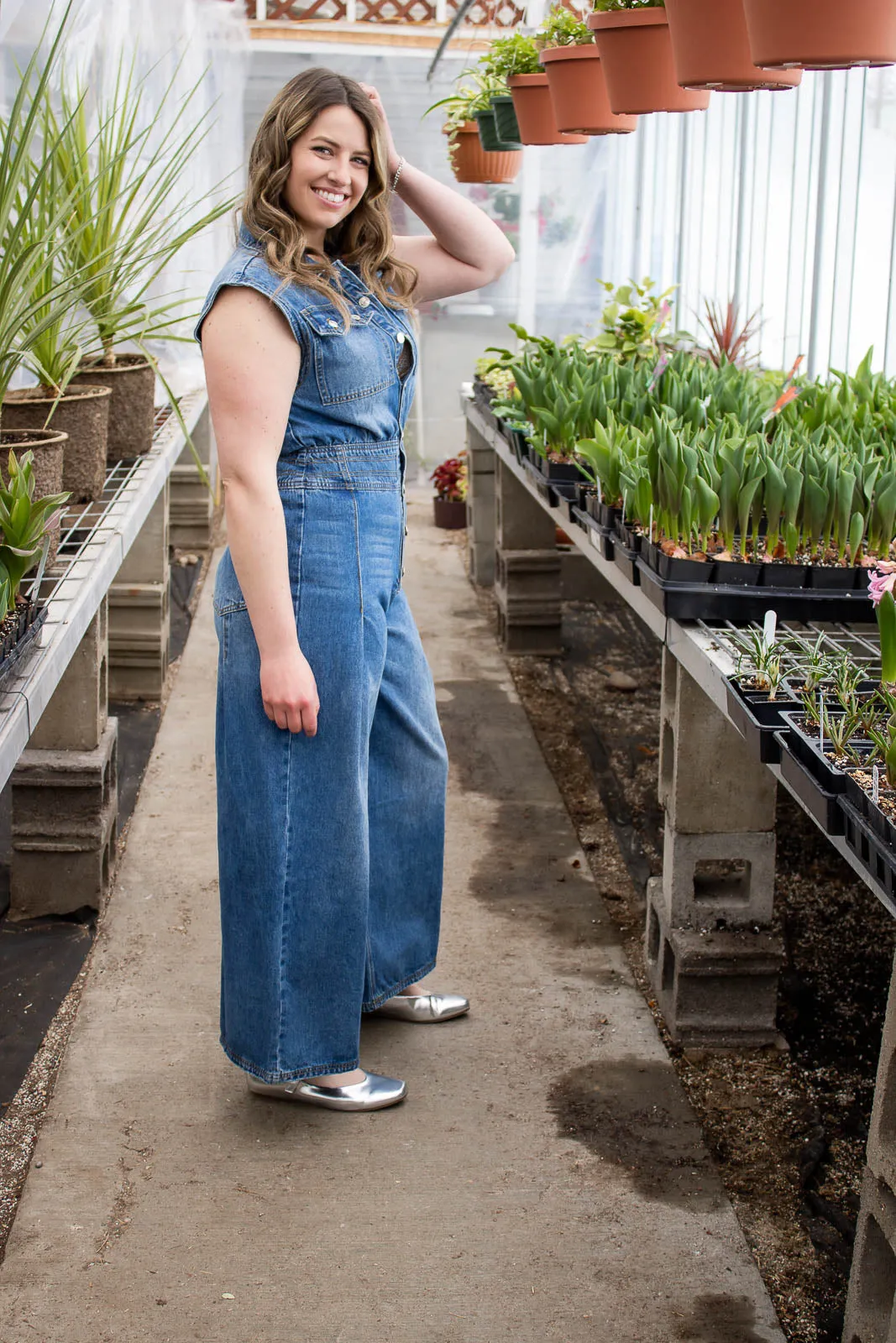 Aldine Denim Sleeveless Jumpsuit