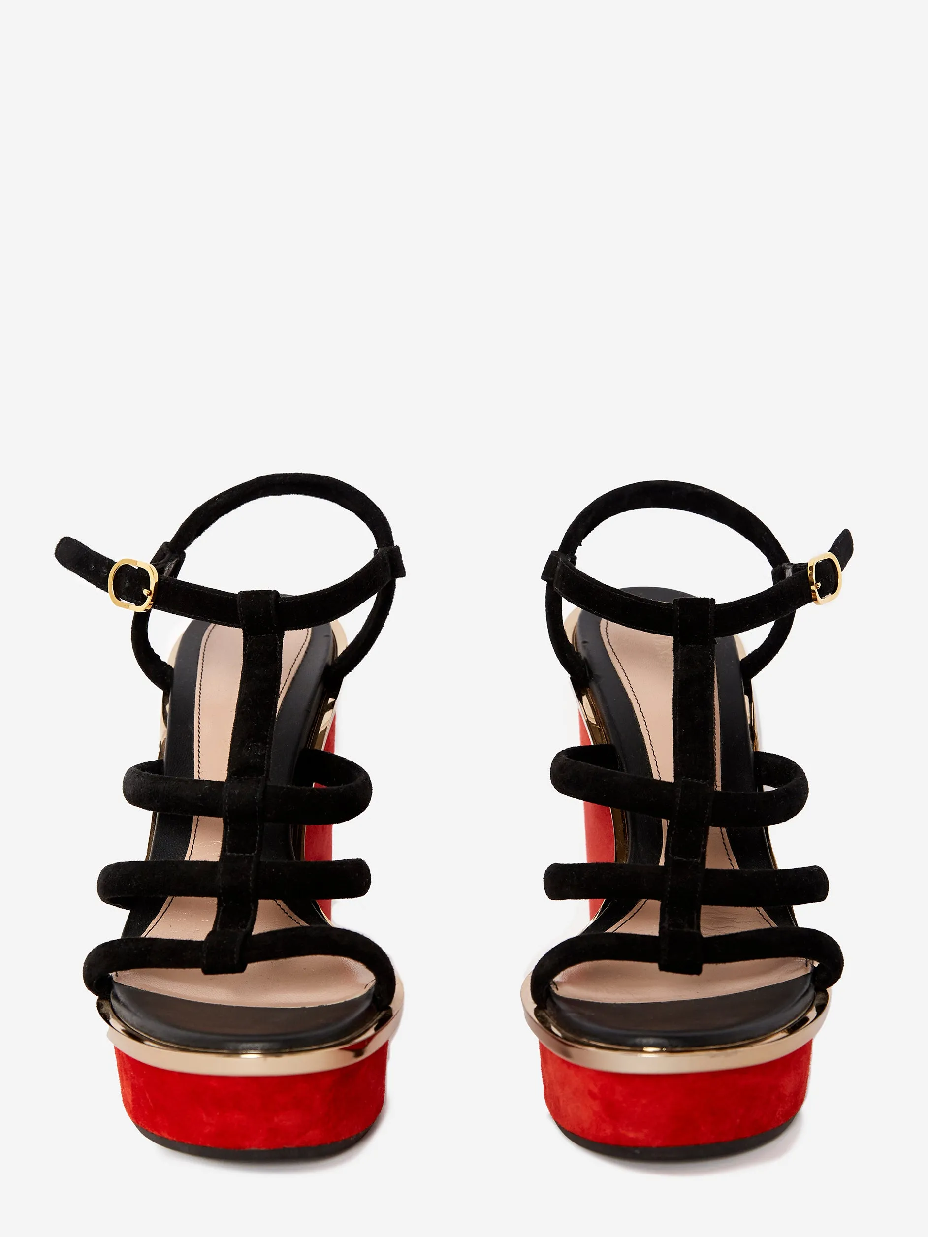 ALEXANDER MCQUEEN ART DECO WEDGE HEELS