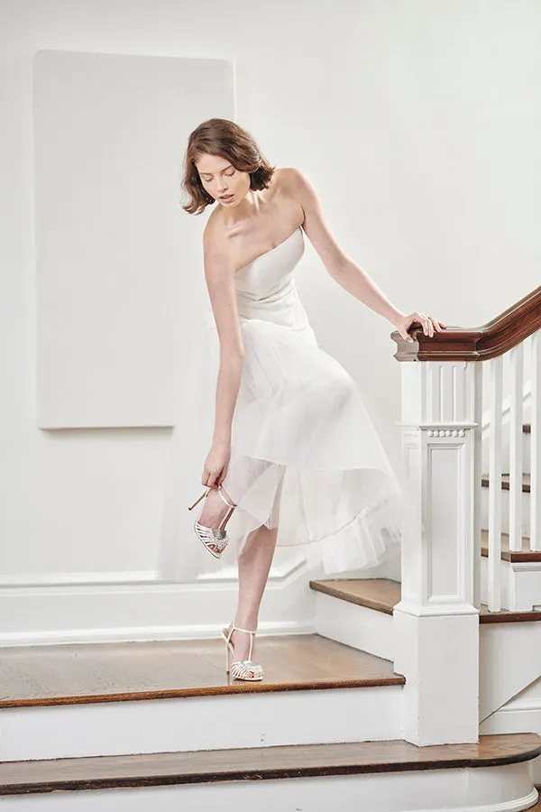 Anna Cate Strapless Tulle Tea Length Rehearsal Dinner & Wedding Dress