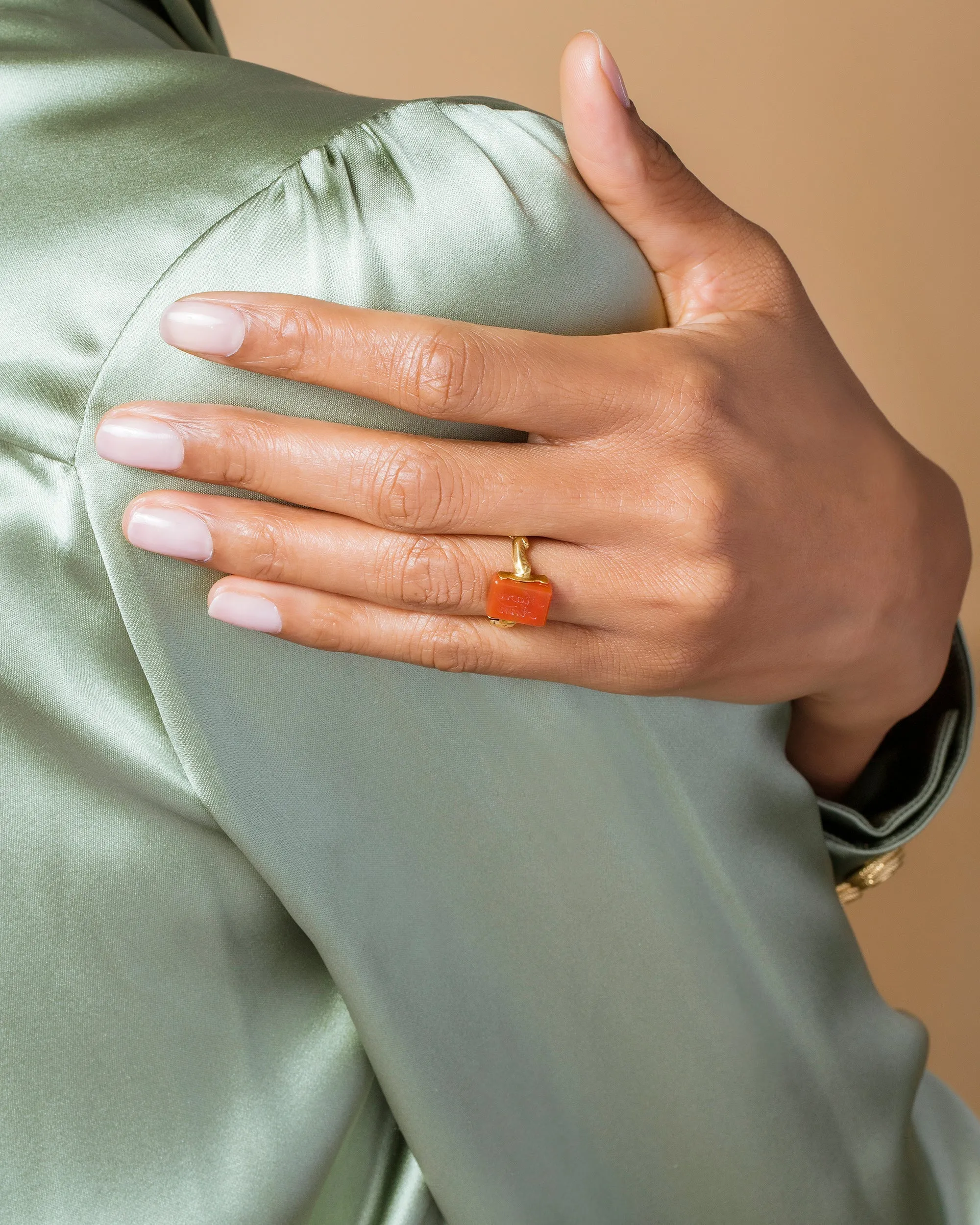 Antique Carnelian Flip Ring