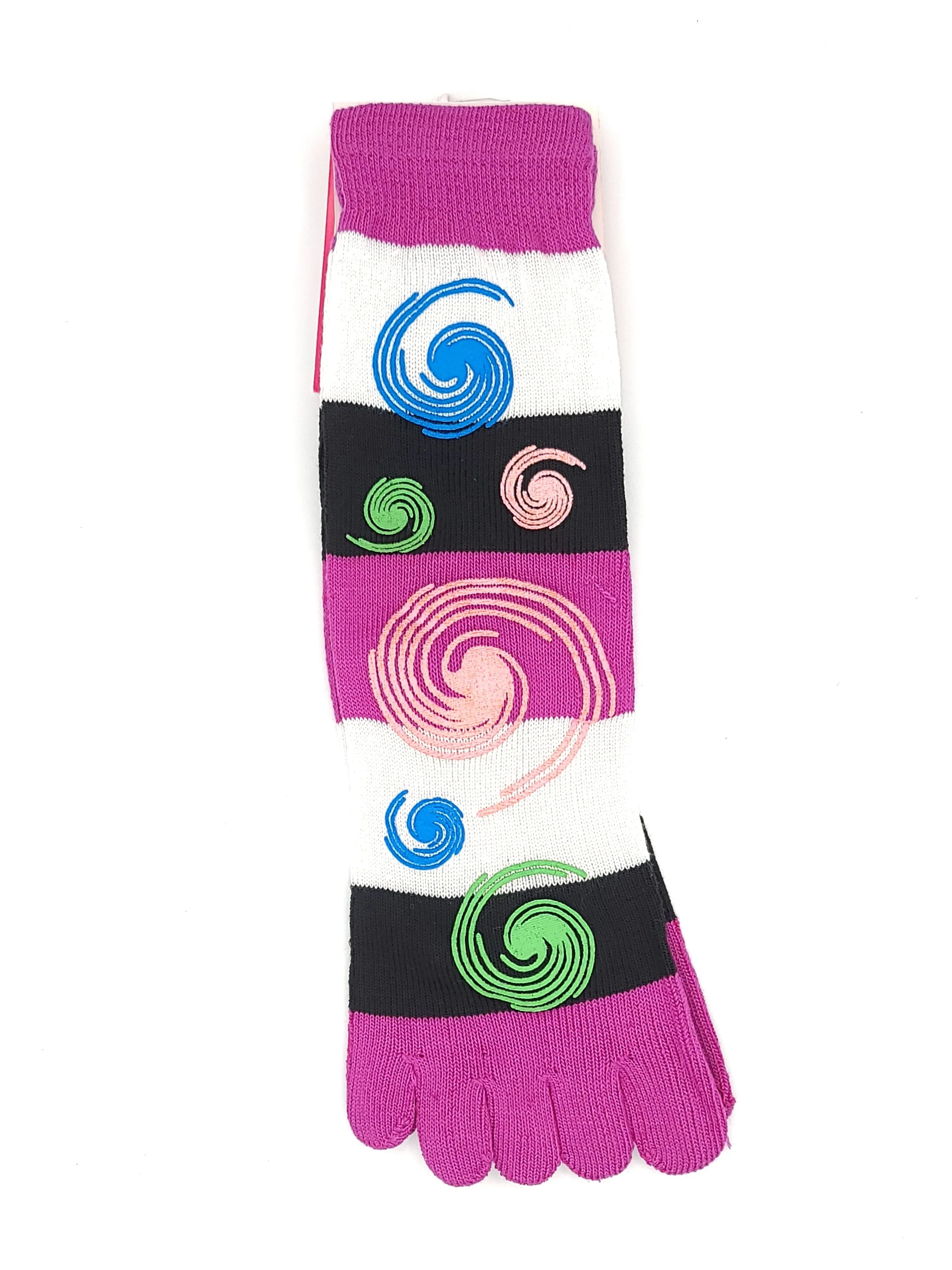 Artistic Purple Circles Toe Socks for Unique Style | ToeHugger