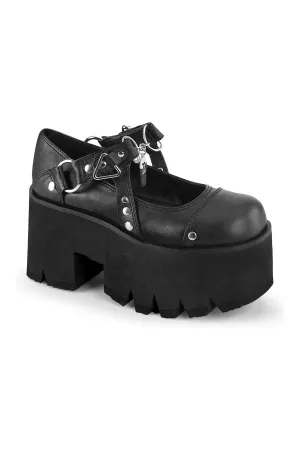 ASHES-33 Mary Jane | Black Faux Leather