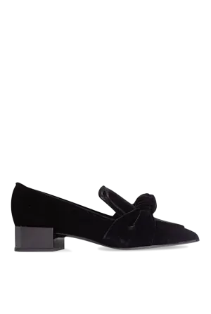 Athene Velvet Classic Slipper | Black