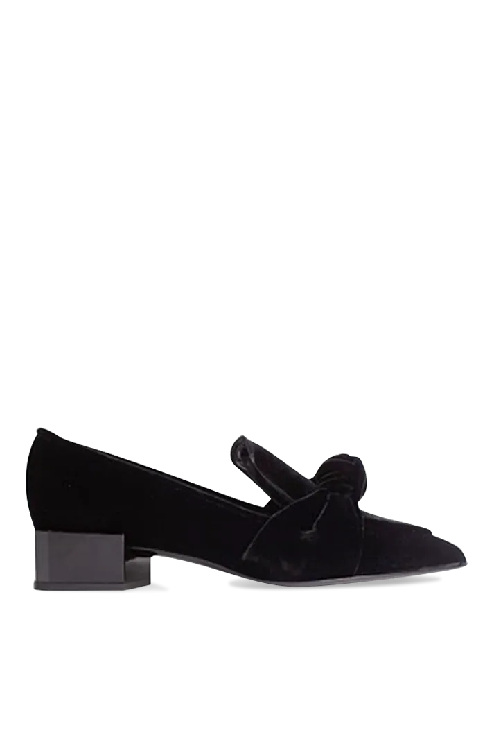 Athene Velvet Classic Slipper | Black