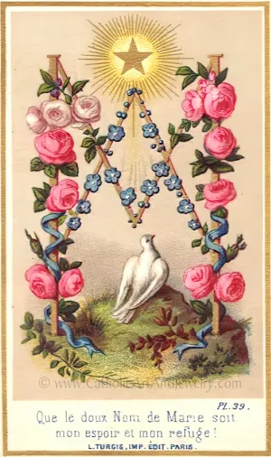 Ave Maria – 2 sizes – Based on a Vintage Holy Card