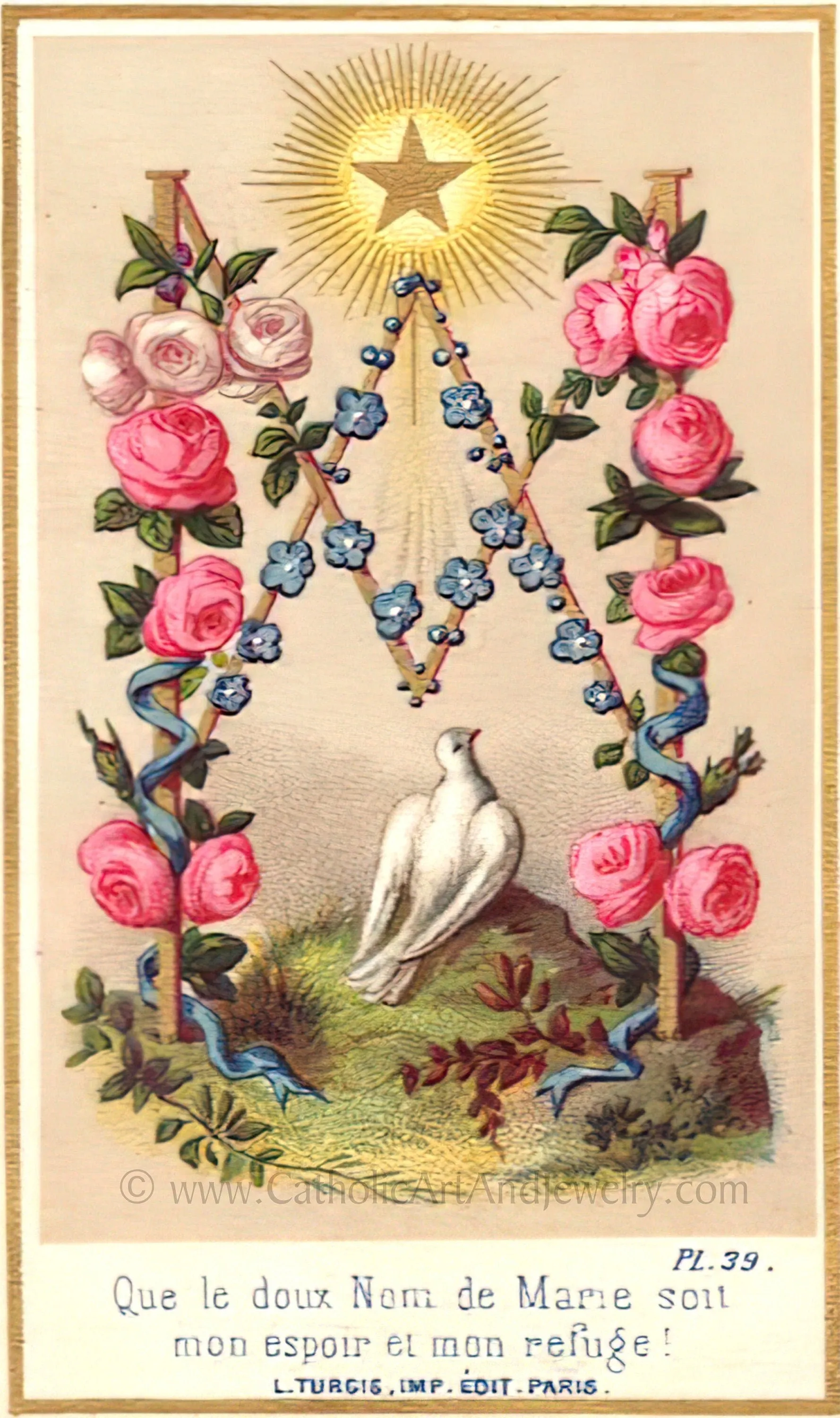 Ave Maria – 2 sizes – Based on a Vintage Holy Card