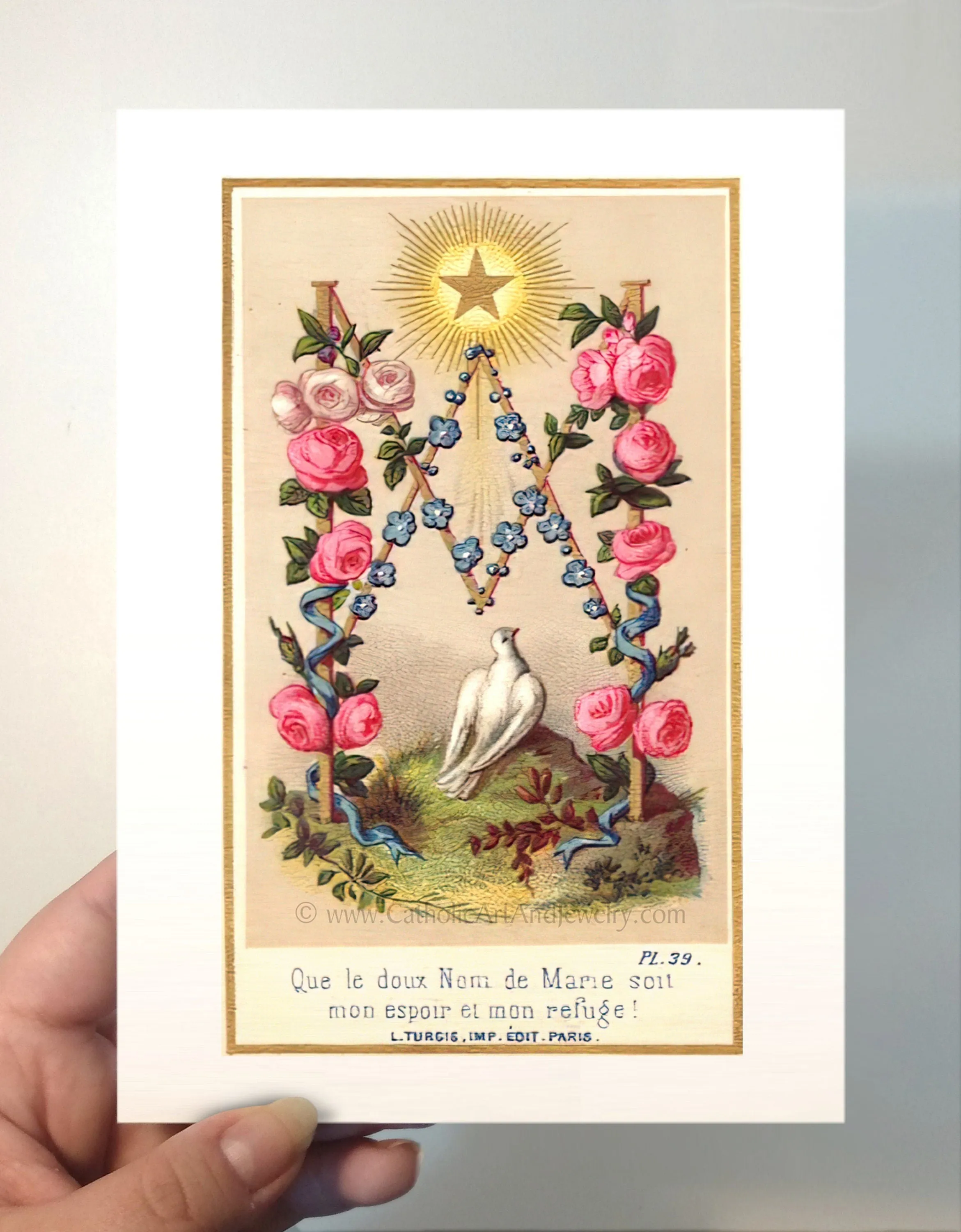 Ave Maria – 2 sizes – Based on a Vintage Holy Card