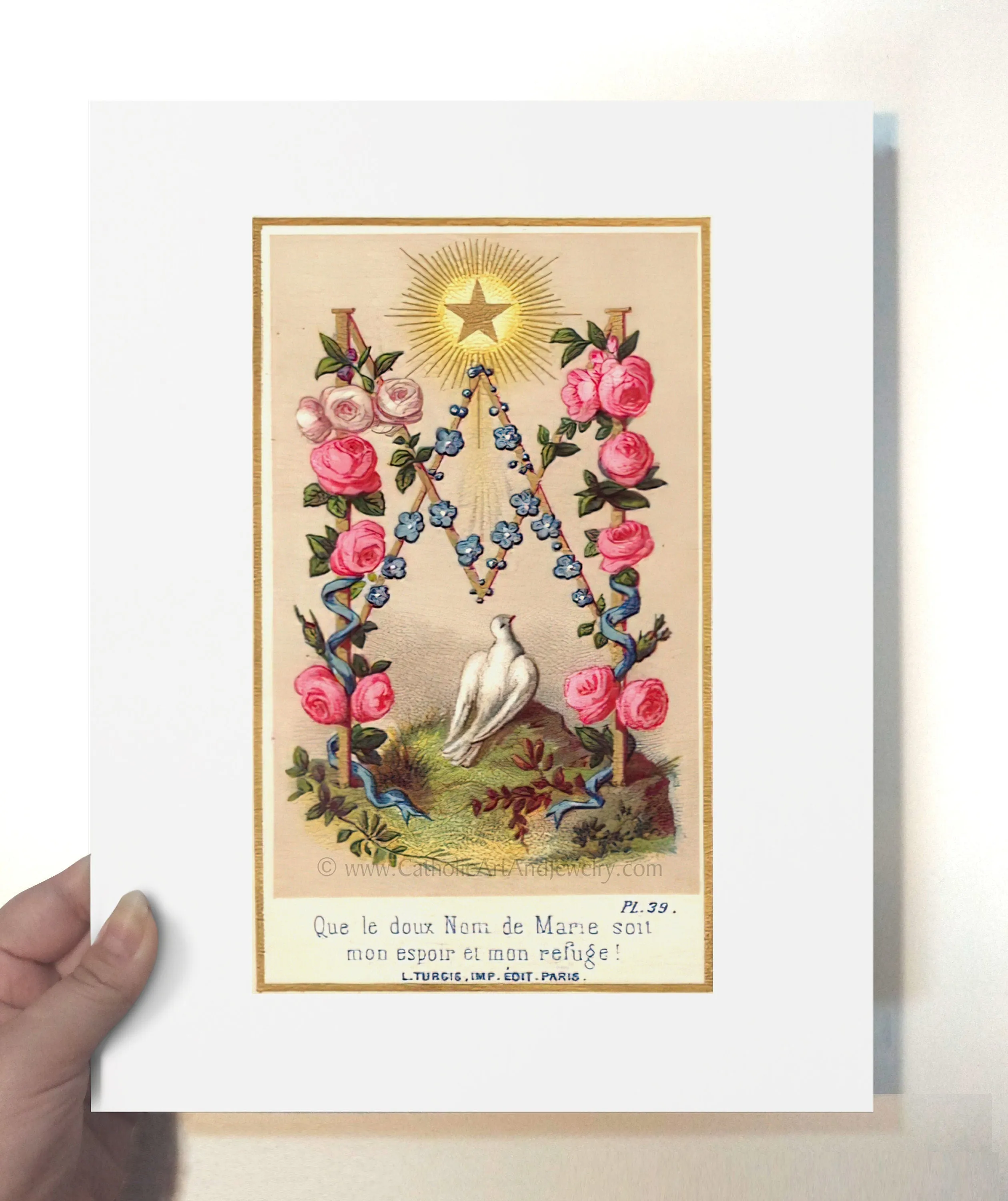 Ave Maria – 2 sizes – Based on a Vintage Holy Card