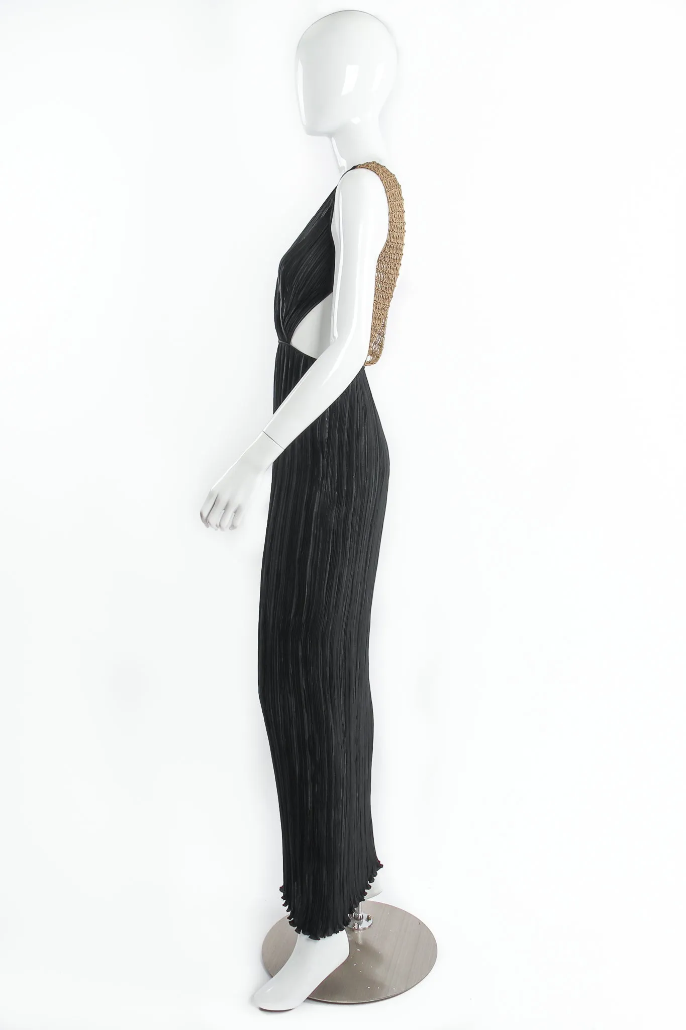 Backless Surplice Cutout Plunge Dress
