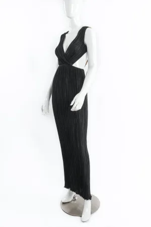 Backless Surplice Cutout Plunge Dress