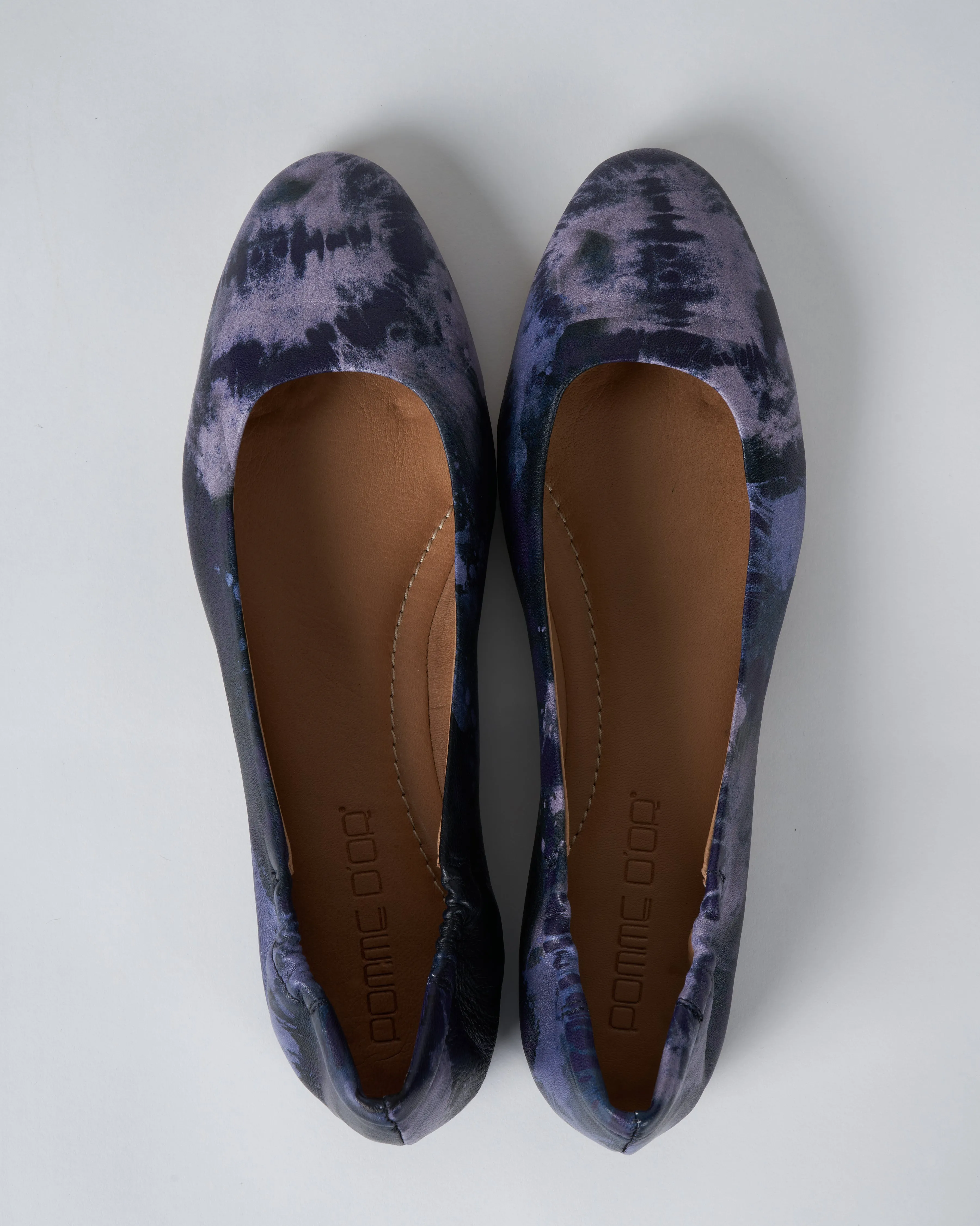 ballet flat - navy tie dye