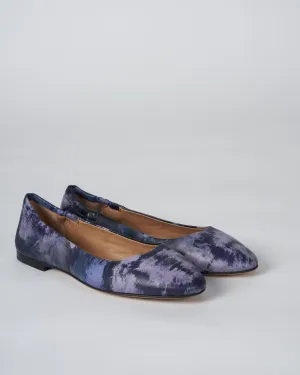 ballet flat - navy tie dye