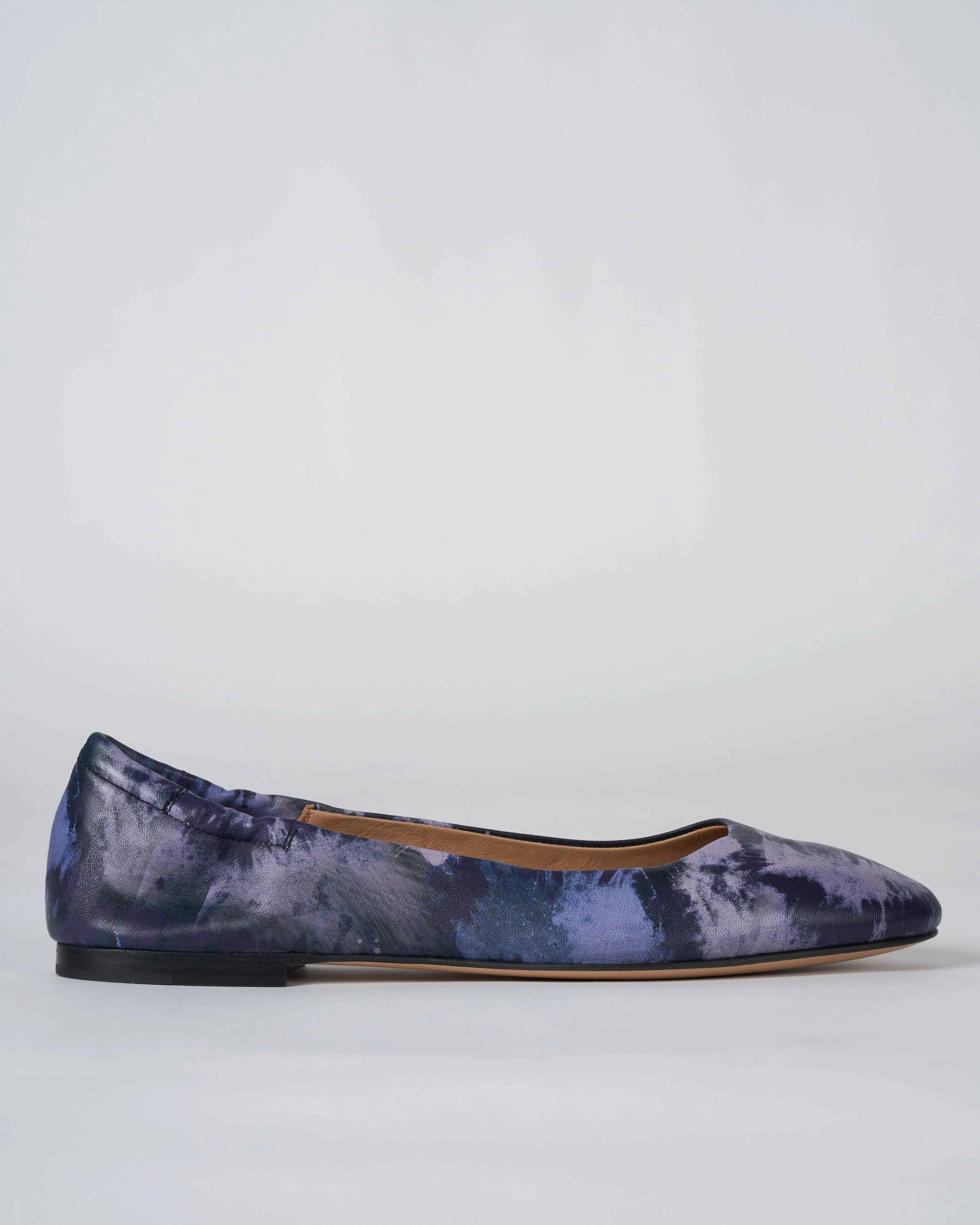 ballet flat - navy tie dye