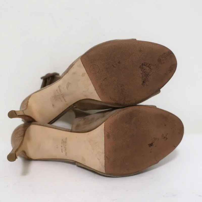 Barneys New York Co-Op Slingback Booties Beige Suede Size 38 Open Toe Heels