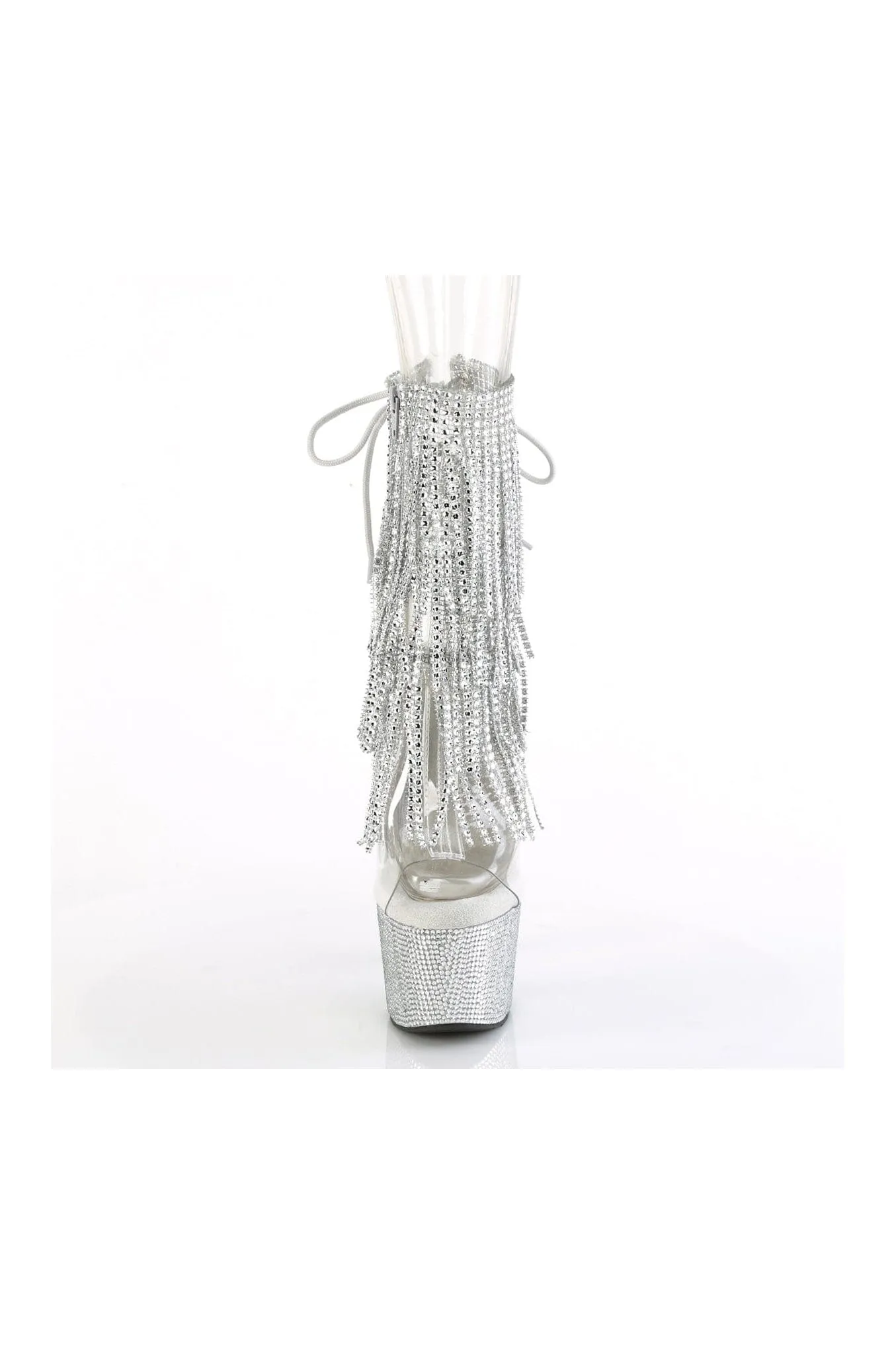 BEJEWELED-1017RSF-7 Clear Vinyl Ankle Boot
