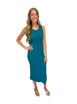Bishop   Young Bora Bora Ribbed Tank Dress - Sea Glass