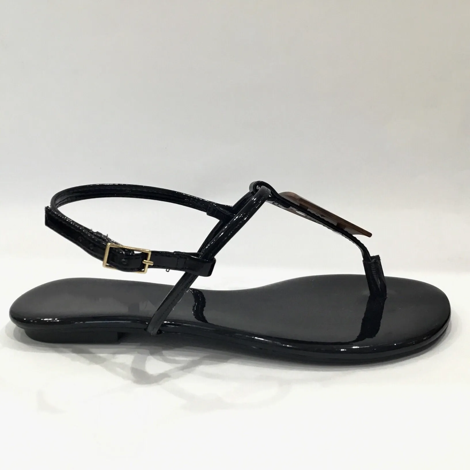 Black Sandals Patent