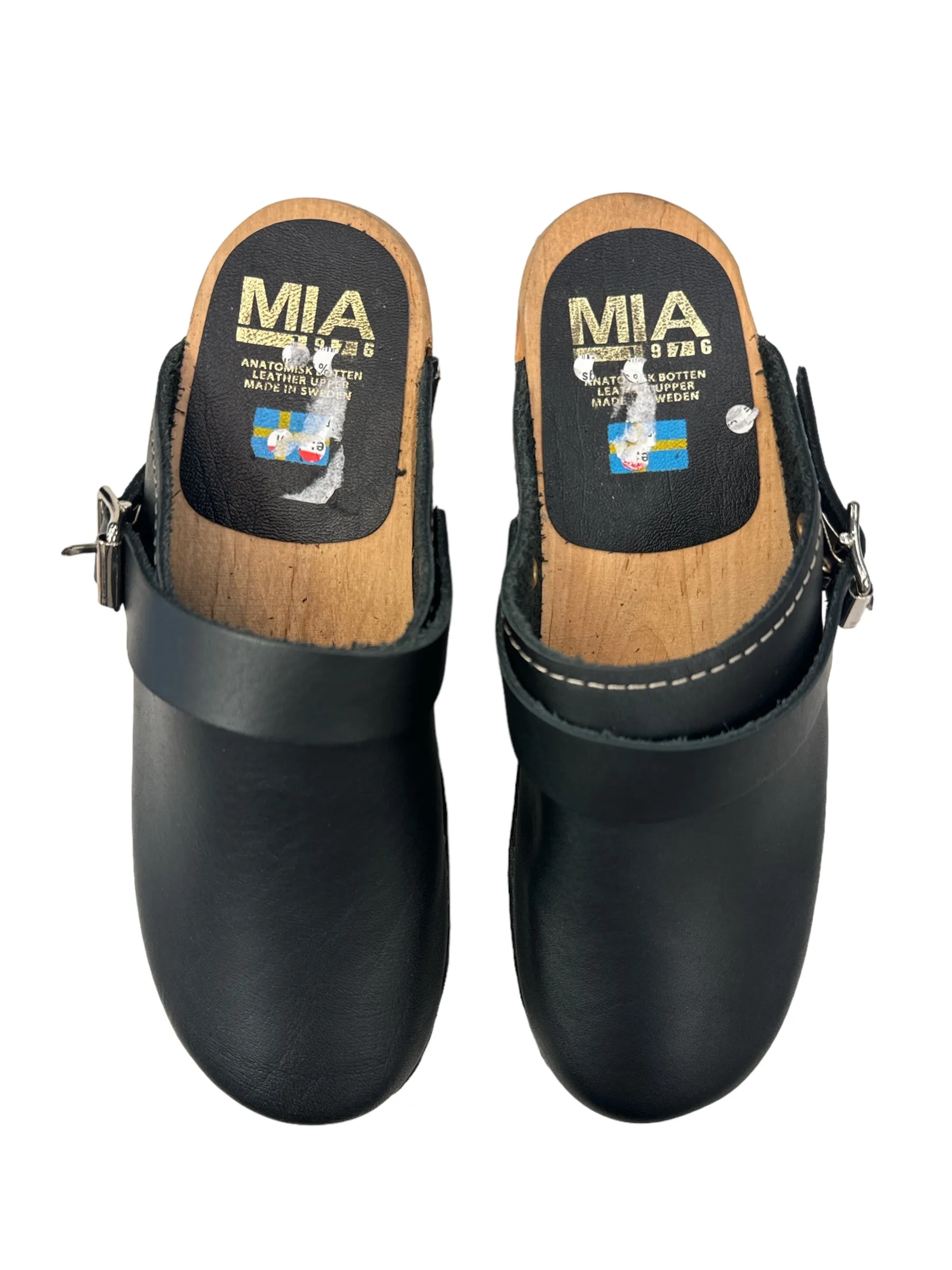Black Shoes Heels Wedge Mia, Size 7