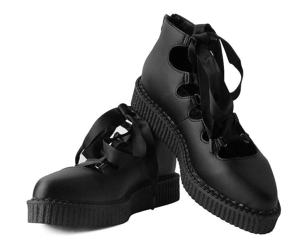 Black TUKskin™ 5-Loop Ribbon Mary Jane