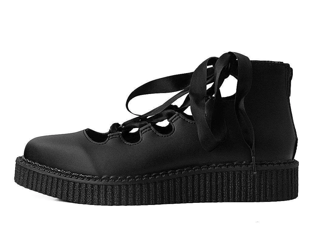 Black TUKskin™ 5-Loop Ribbon Mary Jane