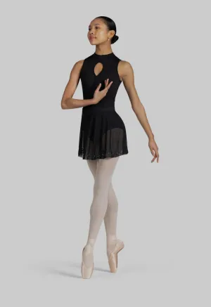 Bloch Hana Ladies Black Embroidered Mesh Skirt