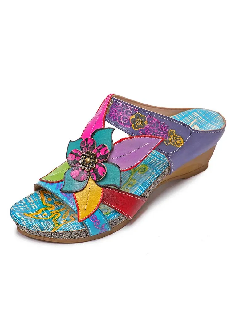 Bonnie Genuine Leather Bohemian Slippers
